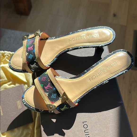Louis Vuitton Monogram Multicolore Slide Sandals - Picture 4 of 10